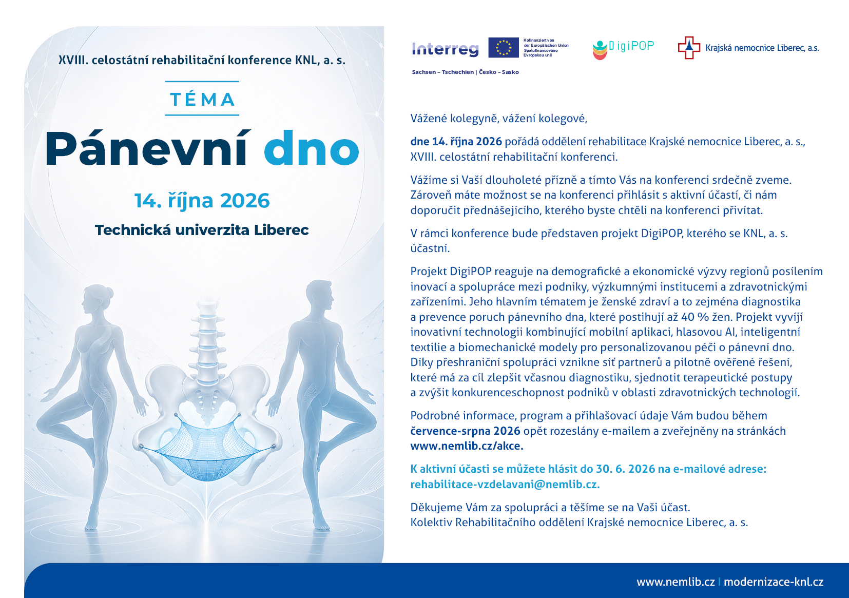 XVIII. celostátní rehabilitační konference KNL a.s. - Pánevní dno