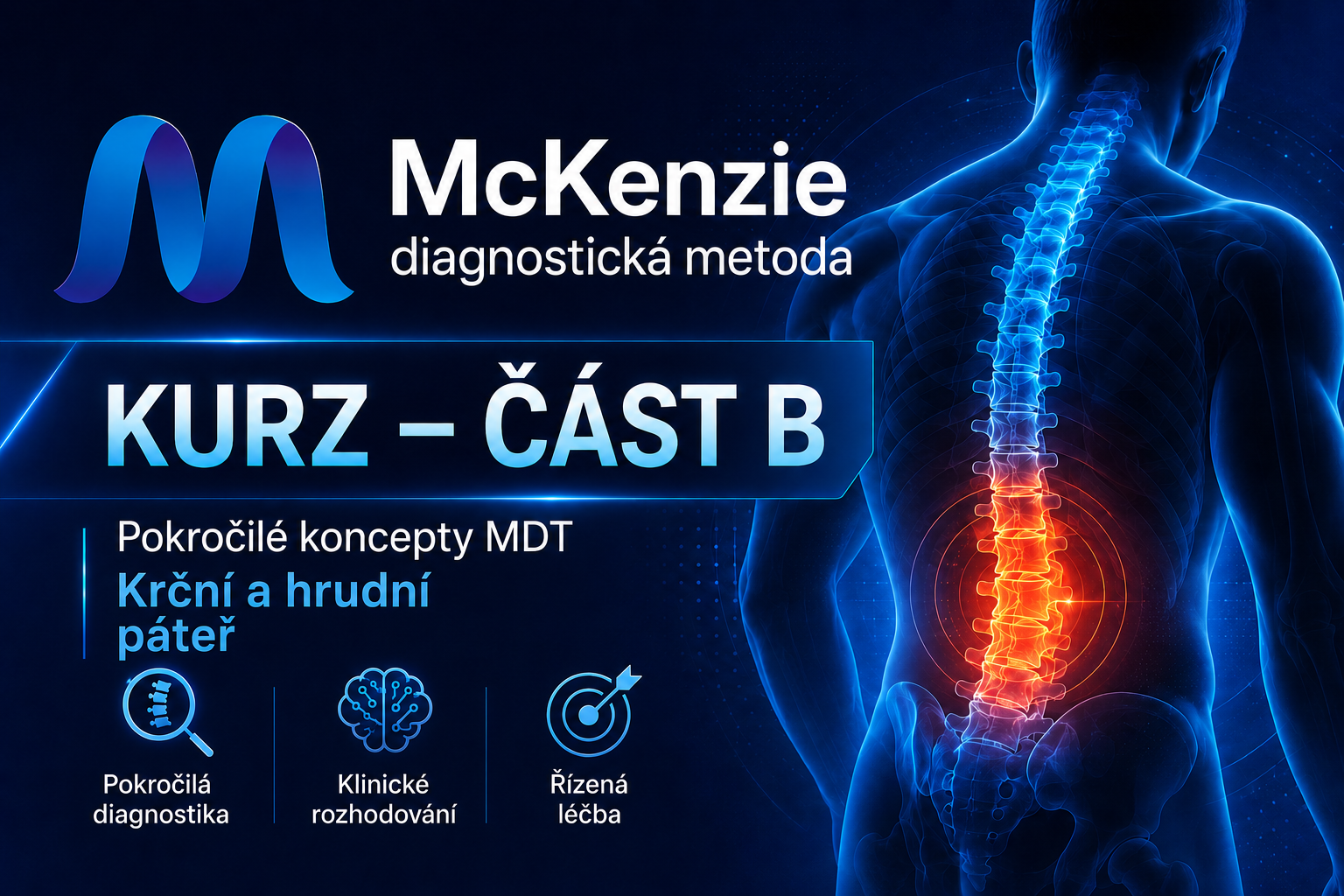 McKenzie kurz část B – Krční a hrudní páteř 