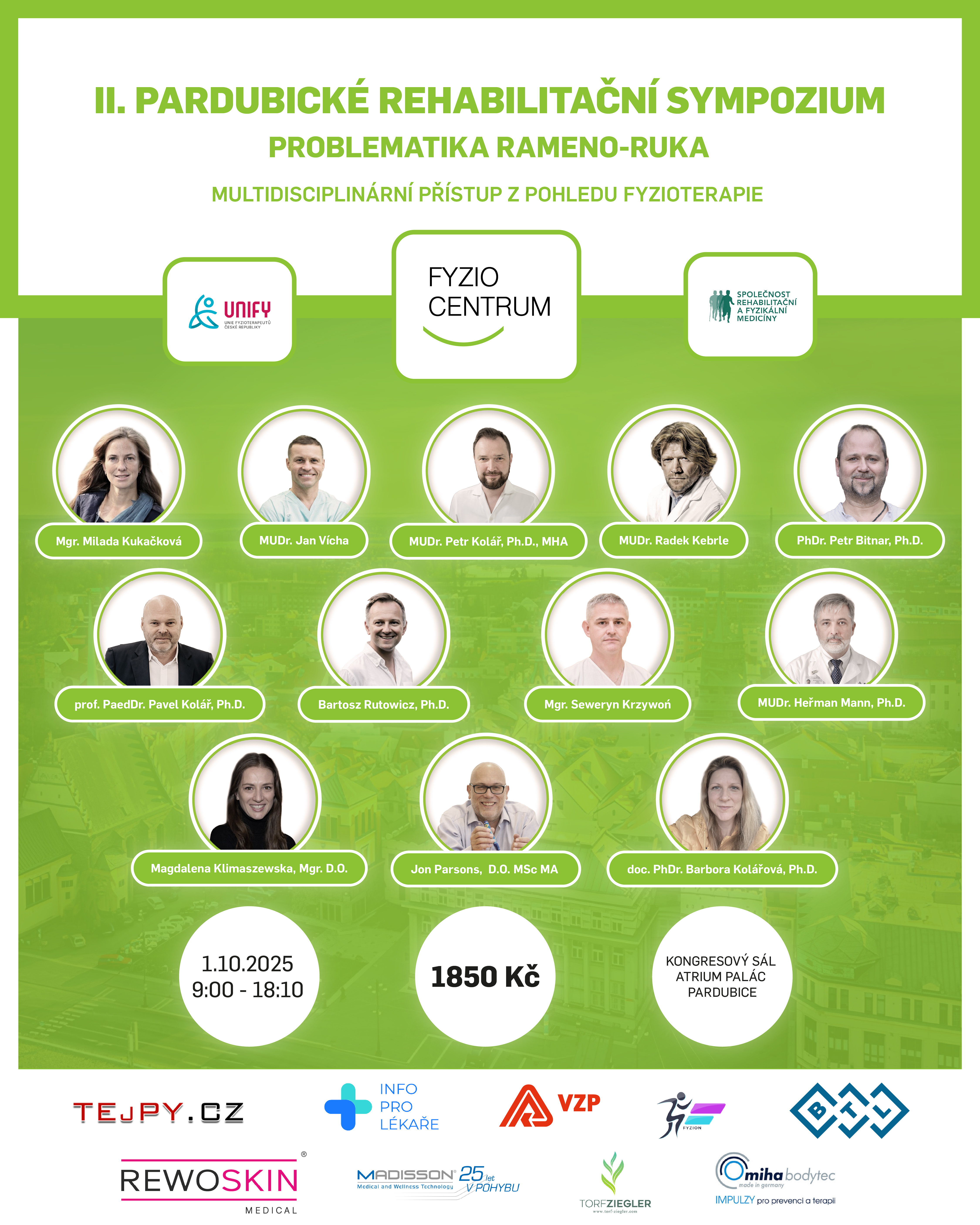 II. Pardubické rehabilitační sympozium: Rameno-ruka - Multidisciplinární přístup z pohledu fyzioterapie