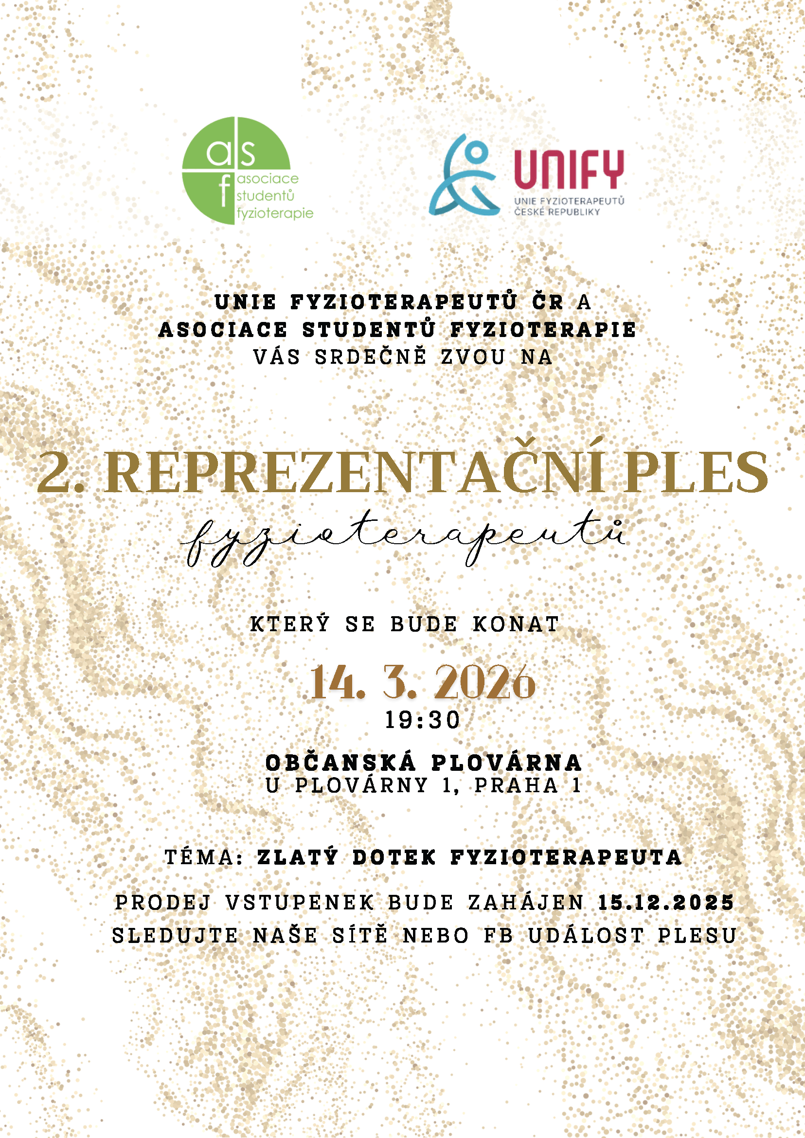 2.Reprezantační ples fyzioterapeutů - zahájení prodeje vstupenek